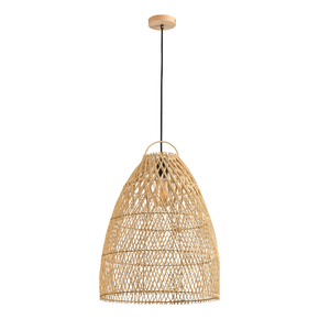 Pendente Ôtaki 30x40cm Rattan Madeira e Fibra Natural SKY-4059